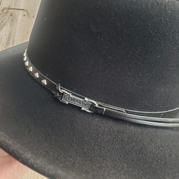 Renegade Diamonte Packable Black 100% Felt Wool Authentic Cowboy Hat - Picture 5 of 7